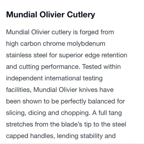 🇧🇷 Set of 5 MUNDIAL steak knives & 1 fish knife. Stamped Olivier Anquier. Brazil - Picture 10 of 12